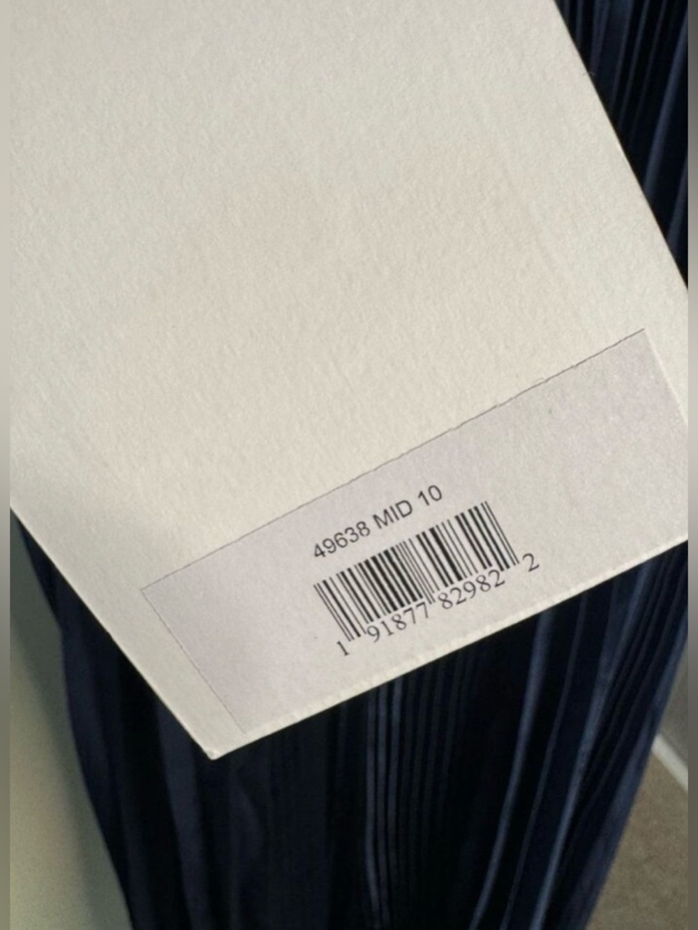 Mac Duggal NWT Pleated Caplet Tea Length Dress in Midnight Size 10 - Picture 6 of 7